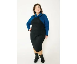 Платье NITA Л 563-19 черный+бирюза Платье NITA Л 563-19 черный+бирюза