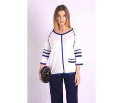 Джемпер NITA Л 796-20 белый/синий Джемпер NITA Л 796-20 белый/синий