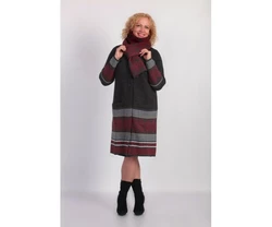 Шарф NITA Л 679-18 серо-бордовый Шарф NITA Л 679-18 серо-бордовый