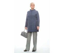 Полупальто NITA Л 566 серо-голубой меранж Полупальто NITA Л 566 серо-голубой меранж