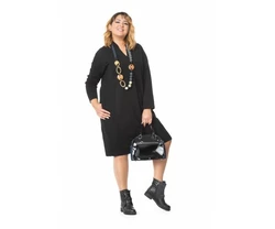 Платье NITA Л 782/2-19 с воротником-шалькой черное Платье NITA Л 782/2-19 с воротником-шалькой черное