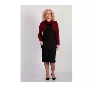 Платье NITA Л 563-19 черный+вишня Платье NITA Л 563-19 черный+вишня